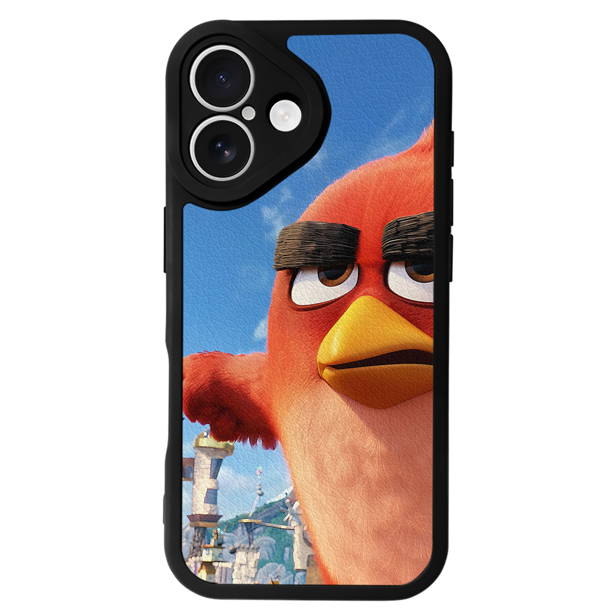（画像用） Angry Birds アングリーバード 【iPhone 16シリーズ対応】シリコンスマホケース（レザー調） 材質：シリコン
